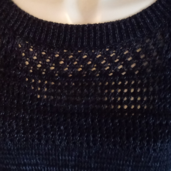 Blue Side Button Knit Sweater - Picture 4 of 11